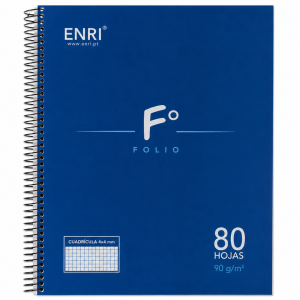 BLOC ENRI TAMAÑO FOLIO CON 80 HOJAS Y CUADRICULA 4X4MM