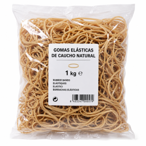 BOLSA DE 1KG DE GOMAS ELÁSTICAS DE CAUCHO NATURAL