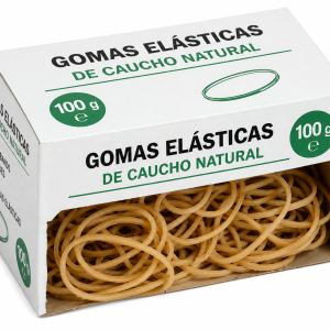 CAJA DE 100GR DE GOMAS ELÁSTICAS DE CAUCHO NATURAL