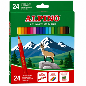 ESTUCHE DE 24 LAPICES DE COLORES ALPINO
