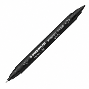 ROTULADOR STAEDTLER LUMOCOLOR 348 DUO NEGRO