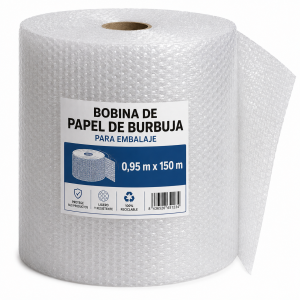 BOBINA DE PAPEL BURBUJA 0,95 x 150 MT