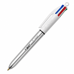BOLIGRAFO 4 COLORES BIC SHINE SILVER
