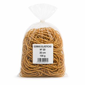 BOLSA 100 GR GOMAS ELASTICAS Nº 20 DE 20 CM LARGO