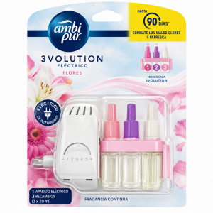 AMBIENTADOR AMBI PUR ELÉCTRICO 3VOLUTION FLORES