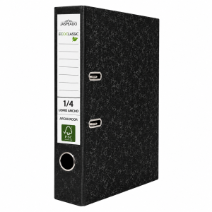 ARCHIVADOR JASPEADO ECOCLASSIC NEGRO 1/4 LOMO ANCHO