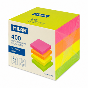 NOTAS ADHESIVAS MILAN 400h 76x76 FLUO