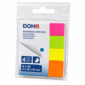 BANDERITAS ADHESIVAS DOHE 4 COLORES