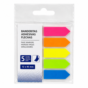 BANDERITAS ADHESIVAS FLECHAS B/5