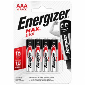 BLISTER 4 PILAS MAX TIPO LR03 (AAA) ENERGIZER E301