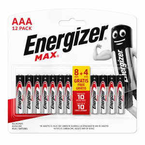 BLISTER 8 + 4 PILAS MAX TIPO LR03 (AAA) ENERGIZER