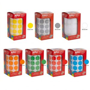 GOMETS APLI CIRCULOS 20 MM (ROLLO 59 HOJAS)
