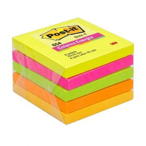 TACO NOTAS POST-IT 654 76x76 P/6 COLORES ENERGIA