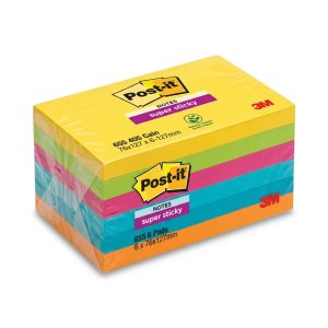 TACO NOTAS POST-IT 655 76x127 P/6 COLORES CARNAVAL